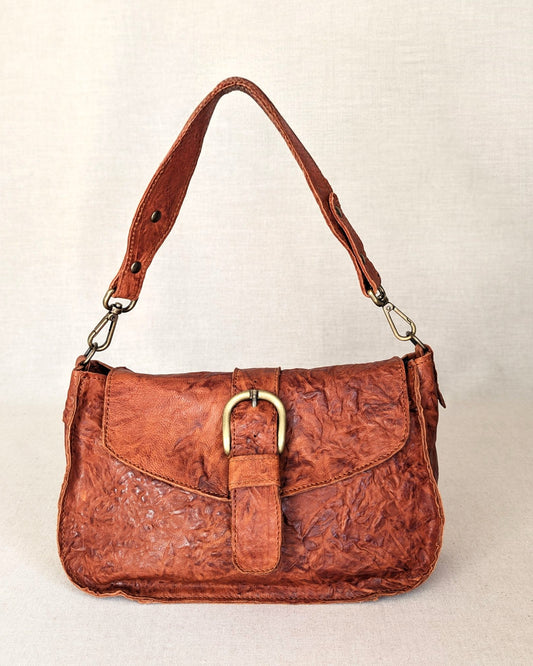 VIKY - Bolso de piel con solapa y asas intercambiables